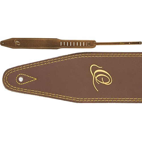 Sangle guitare Ortega OSL2-85BR en cuir, idéale pour jouer sur scène et en studio