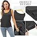 Toulite 4 Pcs Thermal Tank Tops Women Underwear Tops Sleeveless Undershirt for Women Cotton Camisole Warm Base Layer(Black, White, Dark Gray, Navy Blue,Medium)