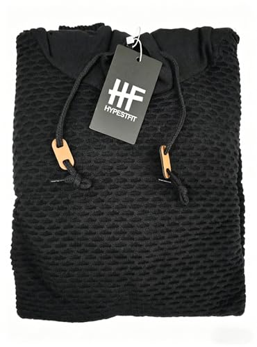 Image of HYPESTFIT Men's Hooded Sweatshirt, Regular Fit, Textured Fabric