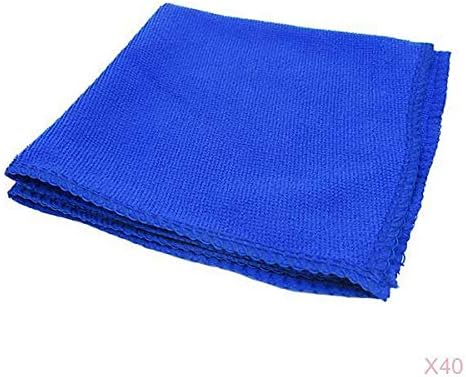 N A 青い車のクリーニングタオルのマイクロファイバーの自動詳述タオルの傷は放します 40個 再再販