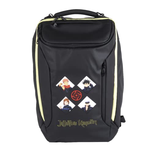 Konix Jujutsu Kaisen Mochila con correa para el hombro de protección y transporte para PC portátil de 17' - Volumen 27 l - Negro