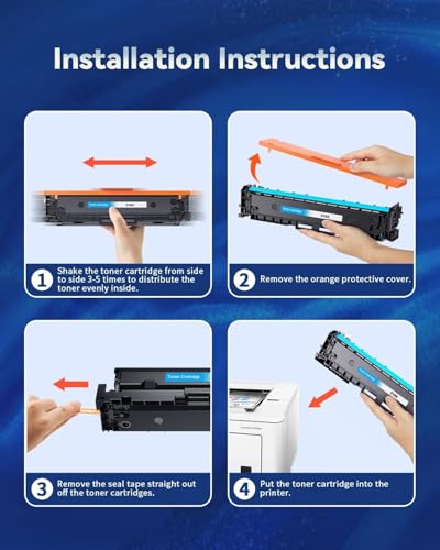 Image of 218X Toner Cartridges with Chip Compatible for HP 3301fdw 3201dw, 4 Pack | 218X W2180X High Yield Toner Use with Color LaserJet Pro 3301fdw 3301sdw 3301cdw, Ideal for Office&School Large Printing Job