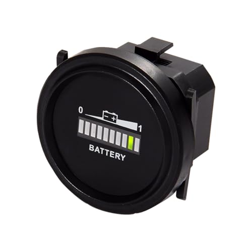HonorMeet 12V/24V 36V 48V 72V Lead Acid Battery Capacity Indicator,Battery Meter for Club Car Golf Cart,Battery Charge Meter for Golf Cart Club Car Forklift Excavator Go-kart RV Motorhome.