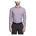 Kenneth Cole Reaction Unlisted by Men's Slim Fit Check Spread Collar Dress Shirt, Purple, 18"-18.5" Neck 34"-35" Sleeve