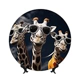 Une belle combinaison : nous avons quatre tailles au choix : 15,4 cm, 18 cm, 20,7 cm, 25,7 cm. Veuillez vérifier et mesurer soigneusement la taille avant d'acheter, le colis que vous recevrez comprend 1 assiette décorative avec 1 support et 1 manique au total, pour répondre facilement à vos besoins de décoration.