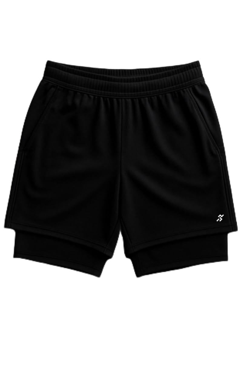 Men’s Black Quick-Dry Sports Shorts | Lightweight Gym & Running Shorts with Pockets | Training, Jogging, Basketball, Badminton Activewear-picture-36