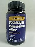 Potassium Magnesium Supplement, 1600mg Liposomal Magnesium Aspartate, Potassium...