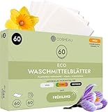 Cosmeau Waschmittel Blätter Bundle Frühlingsfrisch & Meeresbrise – bis zu 120 Waschgänge – Nachhaltiges Waschmittel Set für Weiß, Farbe & Schwarz – Vegan & Abbaubar