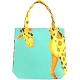 Sophie the Giraffe - Funny Giraffe Decor - Reusable Canvas Tote Bag for Women - Book Tote - Green