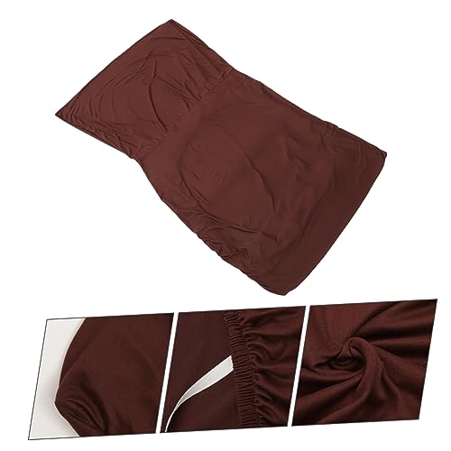 Housse de canapé méridienne extensible marron sans accoudoirs protection salon stretch