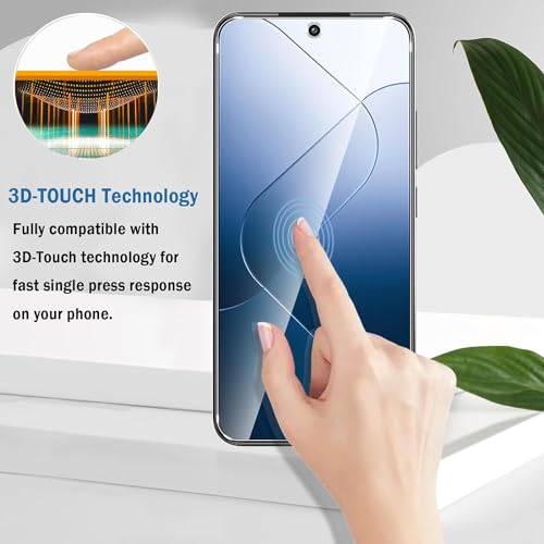 Image of Tempered Glass Screen Protector Compatible for Xiaomi 14 5G with Edge to Edge Coverage and Easy Installation Kit, Pack of 1, Black