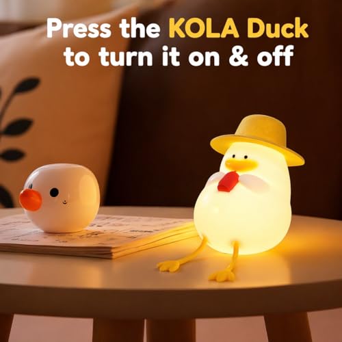 Image of LED Night Lights Touch Sensor, USB Rechargeable, 7-Color Changing Lamp for Kids' Room & Baby Gift | Night Light | (Sitting-Duck)