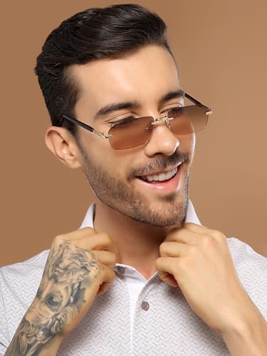 Image of Voyage UV Protected Rimless Sunglasses for Men & Women