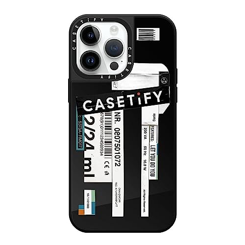 CASETiFY �~���[ iPhone 14 Pro Max �P�[�X [1.5m����̗����������N���A/MagSafe �ɑΉ�] - Casetify - �u���b�N (�u���b�N�o���p�[)