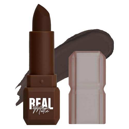 Image of Mila Beaute Real Matte Lipstick | Enriched With Rosehip Extract | Ultra Matte Finish & Long Lasting I Single Swipe, Lightweight & Comfortable - 7-ESPRESSO SHOT