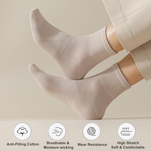 Image of MAGIARTE Womens Mini Crew Ankle Socks Athletic Casual Cotton Socks for Women