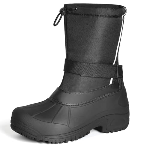 Image of Furuian Insulated Snow Boots for Men Waterproof Winter Boots for Men Outdoor Non Slip Hiking Snow Duck Boot Mens Winter Duck Boot with an Insulated Inner Liner