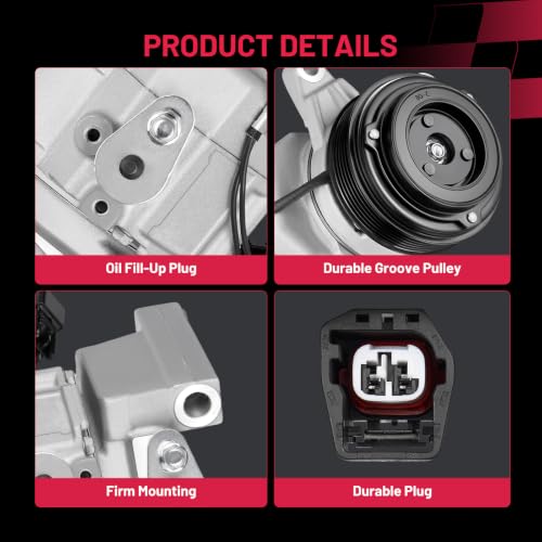 Image of BDFHYK 157312 Air Conditioning A /C Compressor with Clutch Compatible with Cadillac CTS V6 3.0L 2010-2014, CTS V6 3.6L 2008 2009 2010 2011 2012 2013