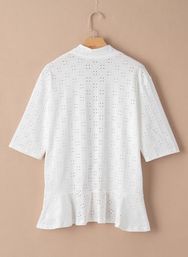 Sidefeel Lightweight Summer Cardigan for Women Spring Netted Knit Ruffle Half Sleeve Kimono Cover Ups4