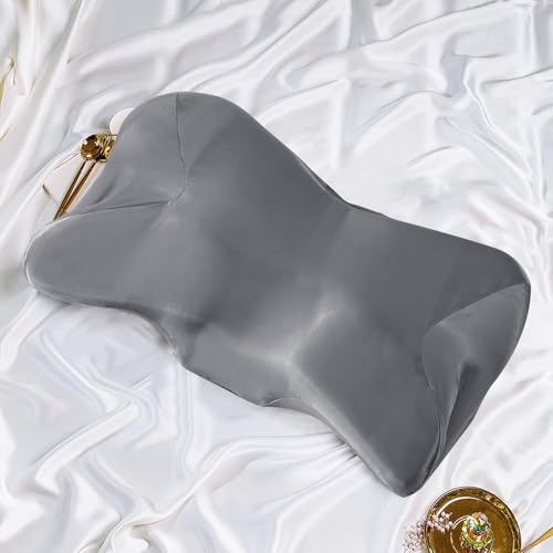 Eychei Satin Pillowcase for Cervical Pillow Dark Grey
