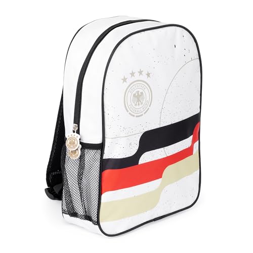 Offiziell Lizensierter DFB Kinder Rucksack – Retro Fußballtasche mit Logo-Reißverschluss – Ca. 12L Sportrucksack für Jungen & Mädchen, Ideal für Schule & Kindergarten (37cm x 28cm)