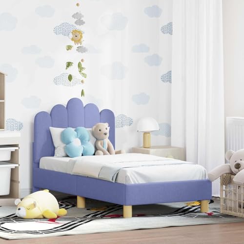 Genérico Estructura de Cama para niños pequeños con cabecera Azul Jeans,Mobiliario,Camas y Accesorios,Camas y somieres,Azul,42011043