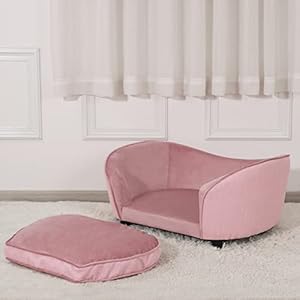   Pet-BedVelvet-Linen-Fabric-Pet-Sofa-Couch-with-Removeable-Washable-Cushion-for-Small-Dogs-Cats-Pink