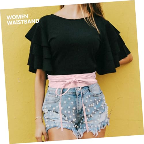 PartyKindom 2Pcs Faux Leather Waist Sash Belts for Women Elegant Dress Bands for Weddings Special Occasions for All Waist Measurements3