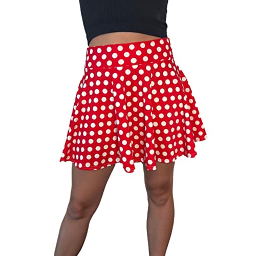 Red & White Polka Dot Minnie Skater Skirt - Made in USA2