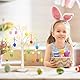 2Pack Osterdekorationen mit bunten Ostereiern Dekorationen 36PCS mit Lichtern Weiß Tischplatte Ostern Zweig Baum Osterdekorationen
