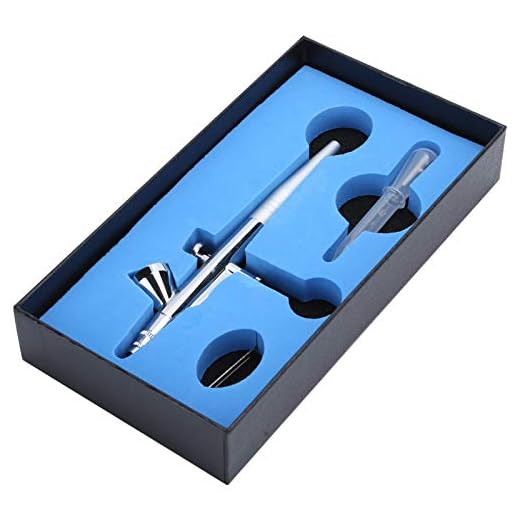 Kit de Pistola Pulverizadora de Pintura, Fácil de Reponer Líquido Y Limpiar Material de Cobre Plateado Aerógrafo de Pintura Herramienta de Pintura con Pincel de Aire para la Mayoría de los