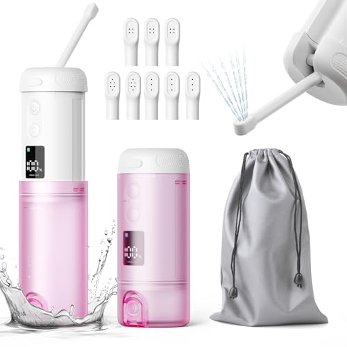 Bidé portátil, 250 ml, limpiador privado para hemorroides posparto, recargable, de mano, 3 modos para uso posparto y de viaje (rosa)