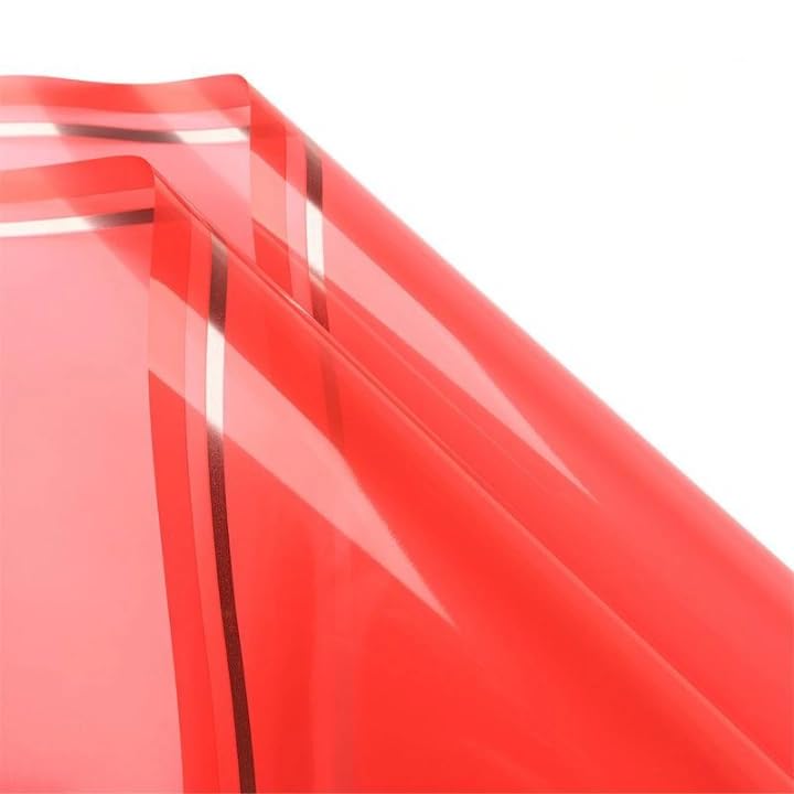 Image of Oasis 20 Sheets Korean Style Waterproof Premium Bouquet Wrapping Sheets (58 cm x 58 cm) | Red Luminous Edge Design Flower Wrapping Paper | Elegant Packaging for Bouquets Gift Wrapping and More