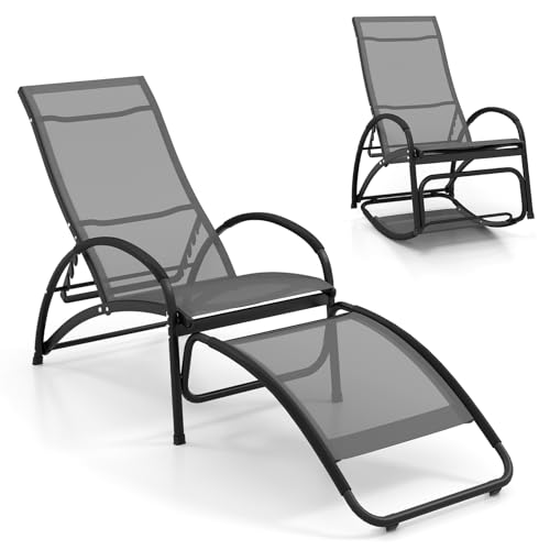 【Schienale Regolabile a 4 Livelli】Lo schienale ergonomico è regolabile. Puoi regolare liberamente lo schienale su 4 diverse posizioni attraverso il dispositivo regolabile. Troverai la posizione più adatta per leggere riviste, giocare, guardare un film o dormire.