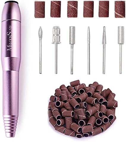MelodySusie Pen-Shaped Portable Nail Drill with AC Adapter, PC120B 20000RPM Electric File with Compact Design for All Nail Care, Manicure Polishing, Shaping & Gel Removal at Home for Beginners