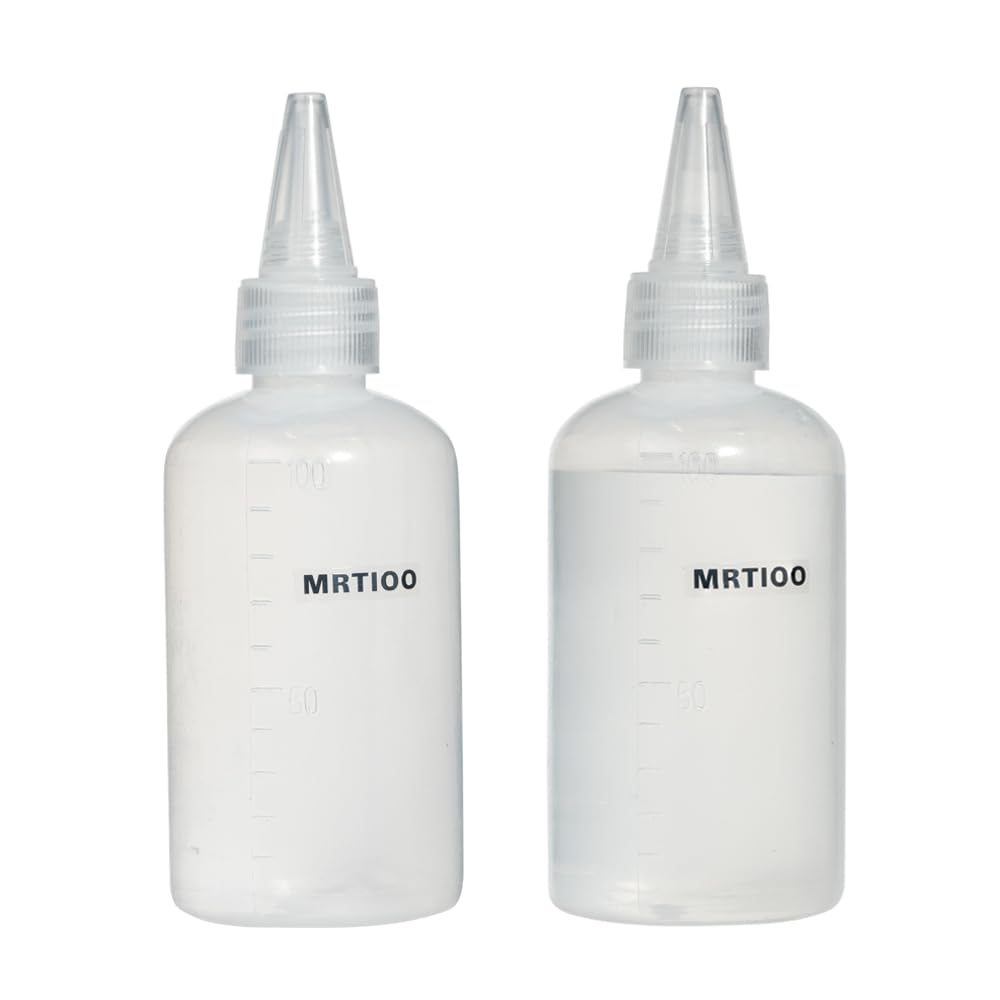 MRTIOO 2 pcs Crested Gecko Food and Water Feeding Bottle, Reptile Feeder Bottle, for Lizard and Other Small Pet Ledge Accessories Supplies - 3.4 Oz