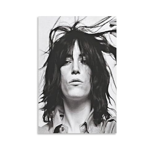 AHJUIFVI Póster decorativo de Patti Smith en 1976, lienzo decorativo para pared, sala de estar, ilustración artística, 40 x 60 cm