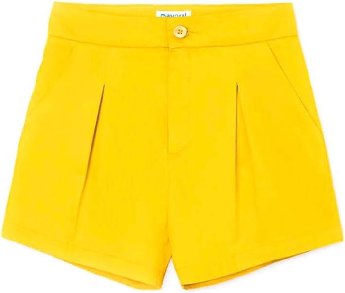 Mayoral Satin Shorts for Girls Mustard