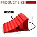 Seuqhck 4 Pack Wheel Chocks, Heavy Duty Non Slip Wheel Chocks with Rope, Plastic Hard Wheel Stoppers Block for Camper Cars, RV Trailer, Trucks, Red
