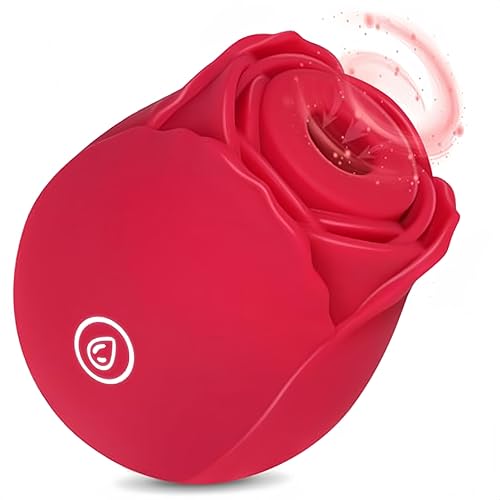Rose Vibrator Sex Toys - Upgraded Adult Toys with 10 Sucking & Vibrating Modes for Women Clitoral Nipple Sucking Vibrator Clitoral G Spot Vibrators for Women Sex Toyscouples Adult Sex Toy Games-Red
