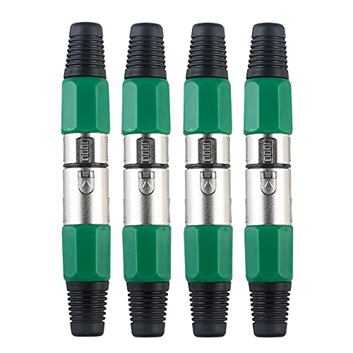 Image of MAD OWL 4 Packs 3 Pin XLR Connector Cannon XLR DMX Cable Connectors XLR Female Male Adapter, XLR Panel Mount Connector XLR Microphone Cable Connector, Cannon Plug for Stage Light DMX Signal Wire