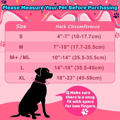 Image of Grand Line Donut Inflatable Collar for Dogs and Cats, Soft Recovery Dog Cone After Surgery, Protective Pet Neck Cone for Small, Medium, Large Dogs, Not Block Vision (Pink, ML)