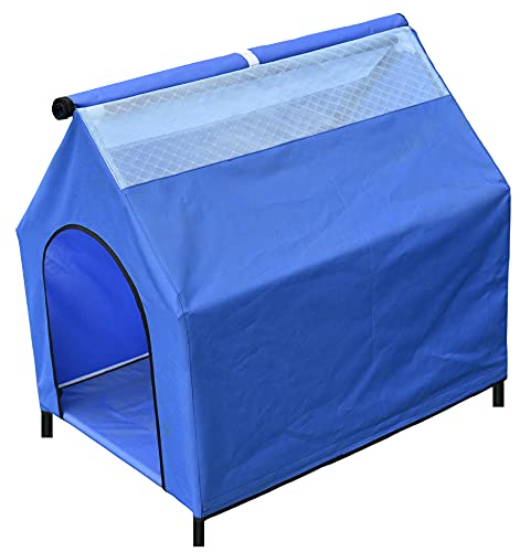 Image of Homecute Elevated Portable Pet House -(Blue)