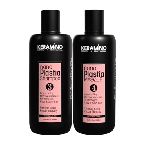 Image of Nano Plastia Shampoo & Mask Set, Sulfate Free Color Safe Duo for Nano Plastia Treated Hair, Advanced Repair, Frizz Control, Smoothness & Mirror Like Shine Post Treatment Care (1000 ML Combo)