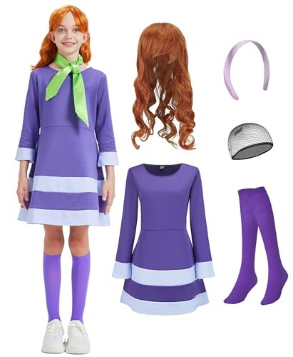 Disfraz Halloween Niñas Falda Deluxe Morada con Accesorios miniatura 1