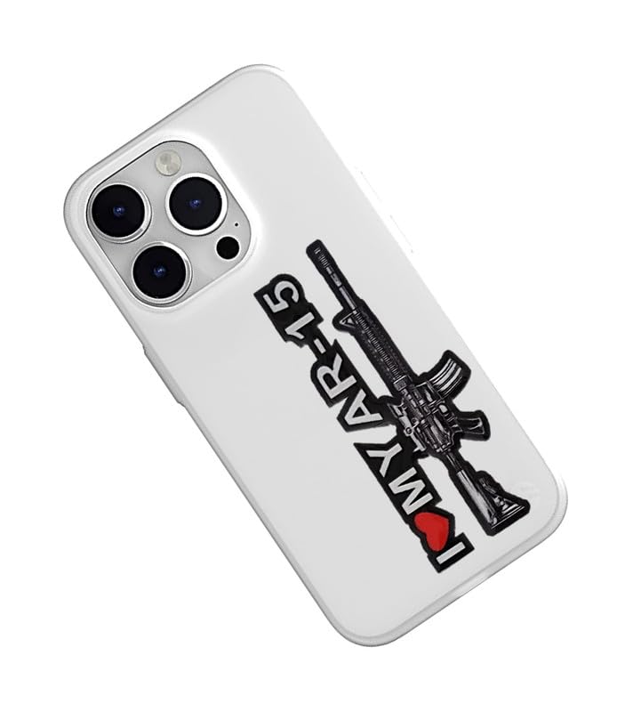 Assault COLT AR 15 Rifle - I Love My AR-15 Sticker | Glossy Mobile Phone Sticker | Made by Rubber | Scratch Resistant | Impact Resistant | for Mobile, Laptop, Bike, Bottle, Car etc.-image-25