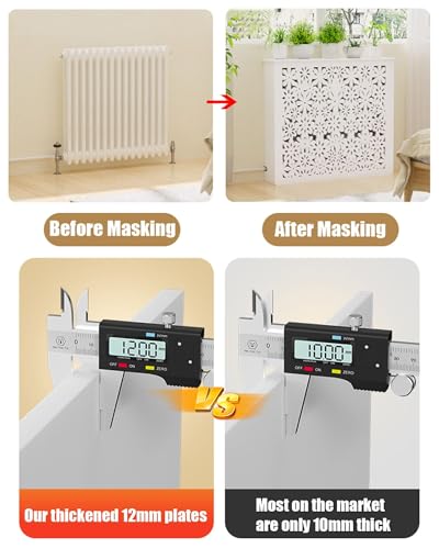 Cache-radiateur moderne blanc meuble étagère MDF design lattes 90cm - 4