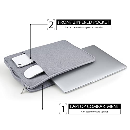 MicaYoung 16 Inch Laptop Sleeve Case Water-Resistant Carrying Cover Bag with Front Pocket Retractable Handle Computer protection Cover for MacBook 16 Inch - Image 3