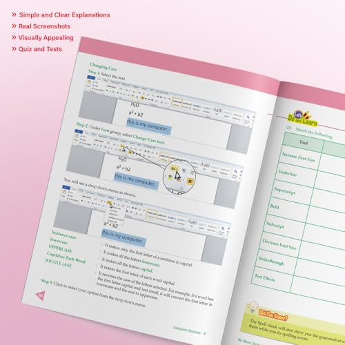Image of Woodsnipe Computer Skills Book for Primary Class 5, Age 9 to 10 with Multiple Choice Questions and Answers keys | Learn MS Word, Wordpad, Application Software, Multimedia | Quiz & Tests