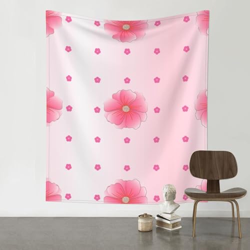 Tapisserie à œillets floraux en tissu lavable pour décoration